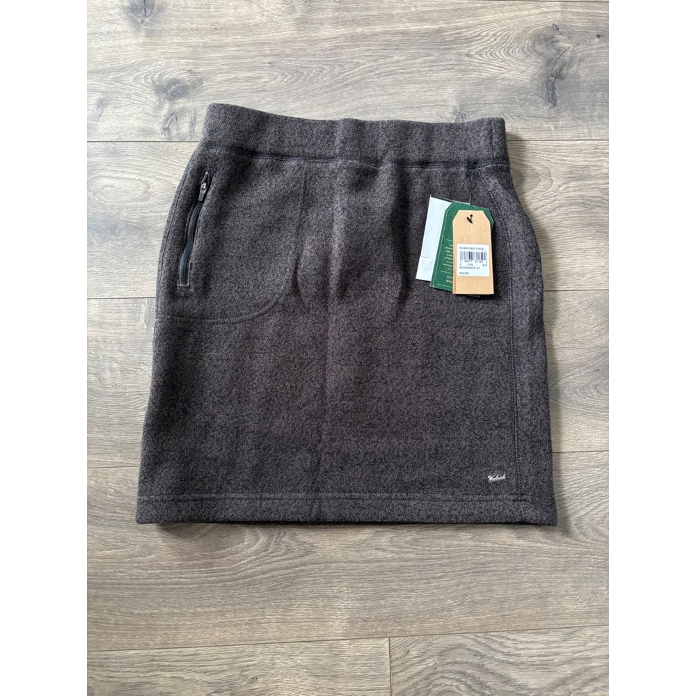 Woolrich Womens  Fleece Skirt size  small Gray Marl Zipper Pocket new
